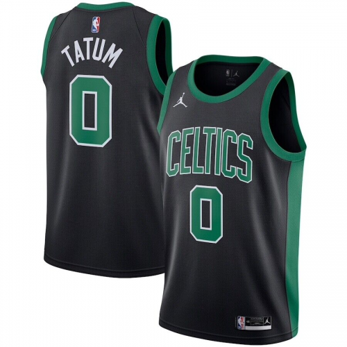Kids Boston Celtics Jayson Tatum #0 Black Swingman Jersey - Statement Edition