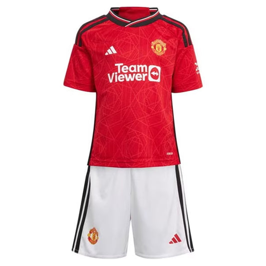 Kids Manchester United Home Jersey Kit 2023/24