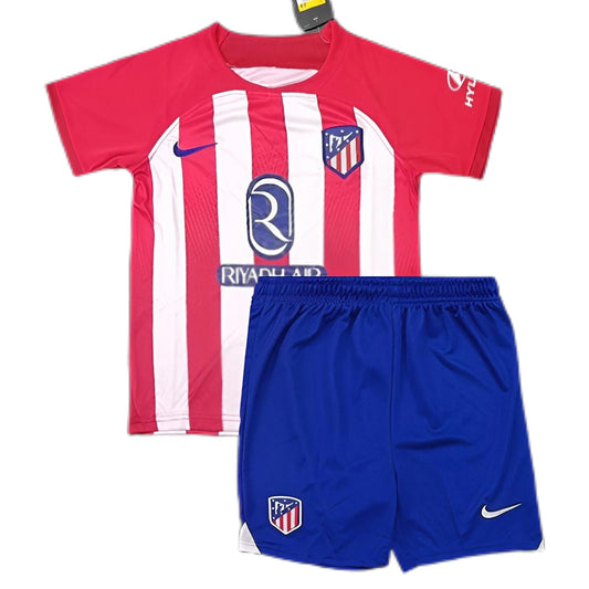 Kids Atletico Madrid Home Kit Jersey+Short 2023/24