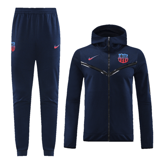 Barcelona Hoodie Sweatshirt Kit(Top+Pants) Navy 2022/23