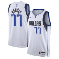 Kids Dallas Mavericks Luka Doncic #77 White 2022/23 Swingman Jersey - Association Edition