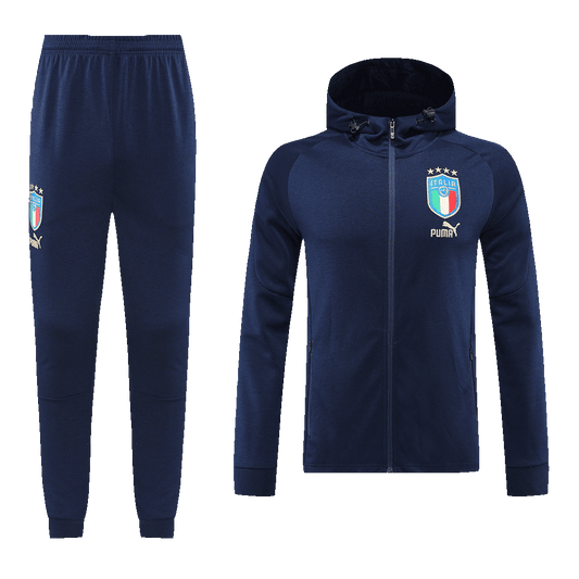 Italy Hoodie Sweatshirt Kit(Top+Pants) Navy 2022/23